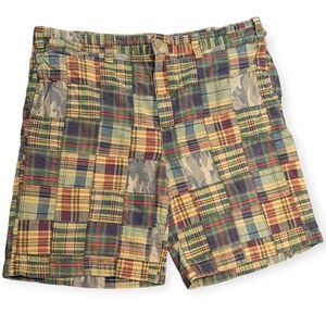 Tommy Hilfiger Preppy Camo Madras Plaid Patchwork 09' Short Men's Size 42
